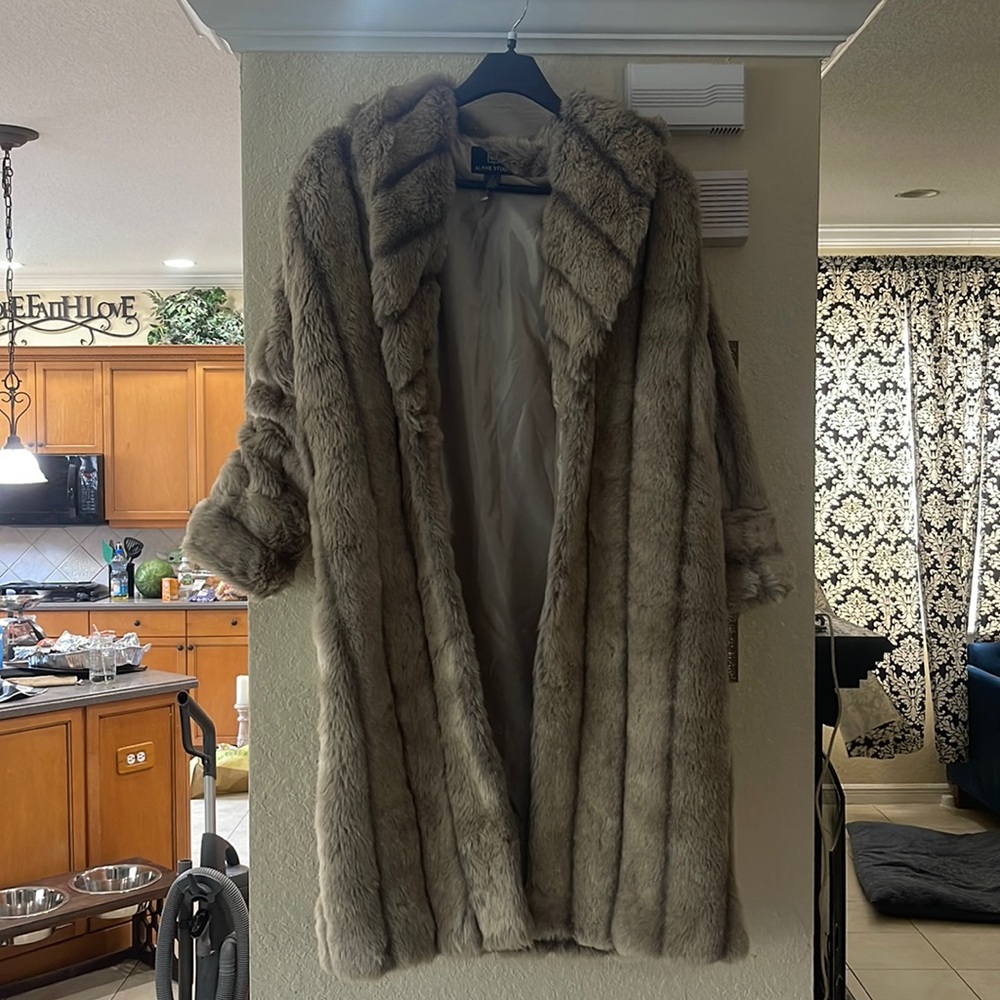 full length faux fur jacket